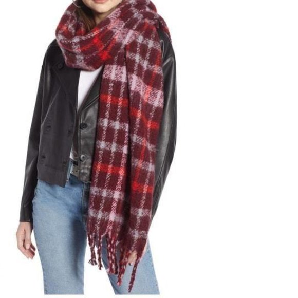 Something Navy Accessories - Something Navy Check Blanket Scarf